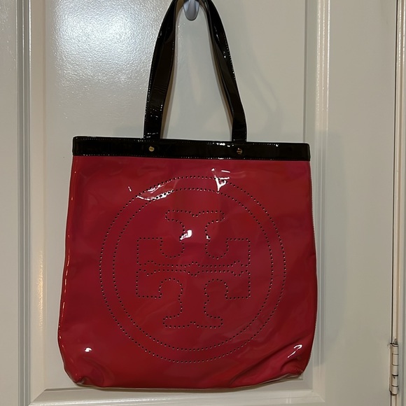 Tory Burch vintage large logo vinyl bag - Picture 3 of 8